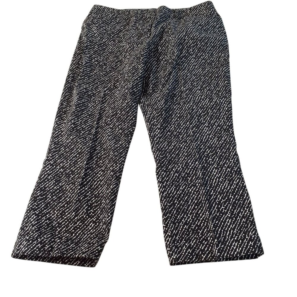 7th Avenue Trouser Dress Pants Womens Size 8 Black & White Print  NWOT